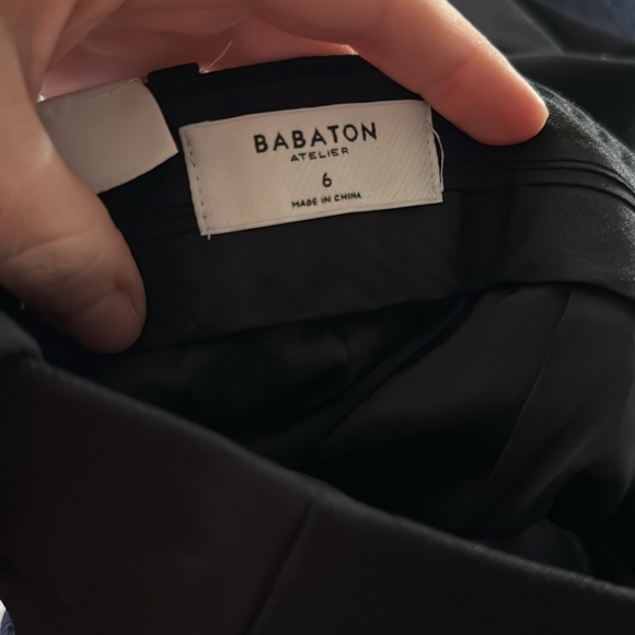 NWT Aritzia Babaton Agency Pant Wool Twill HIgh Waisted Trousers Black Noir 6 - Picture 6 of 6